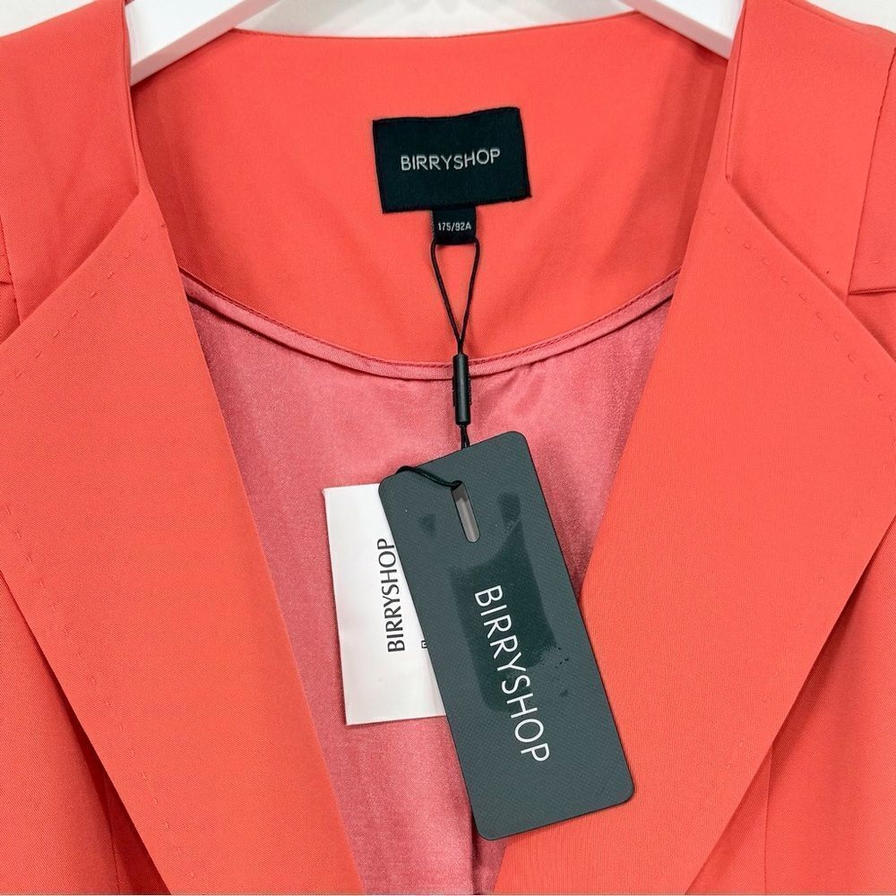 Birryshop Coral Orange Asian Lined Sprin Summer Blazer Jacket NEW - Picture 9 of 16